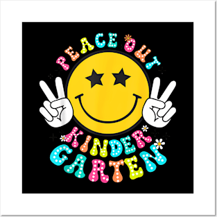 Peace Out Kindergarten Last Day of School Kindergarten Posters and Art